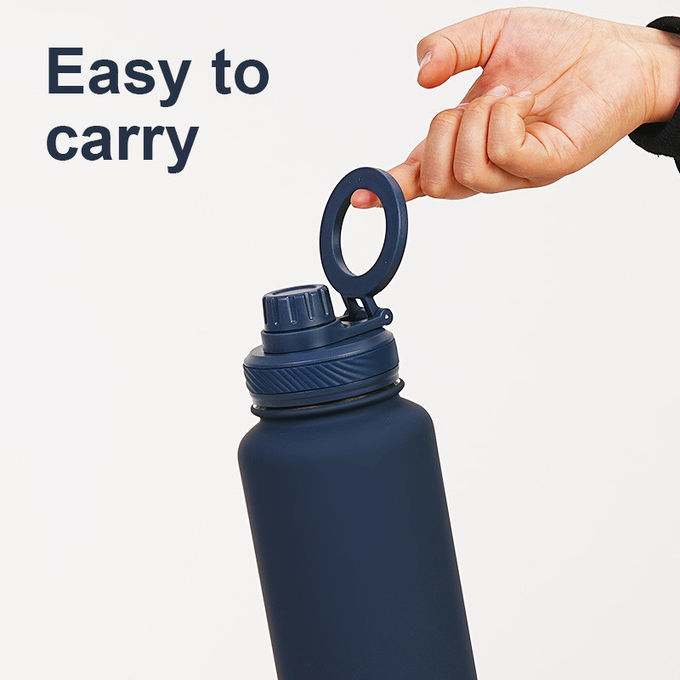 2024 New Magnetic Insulation Cup Mobile Phone Holder Water Cup Large Capacity 1L Large Mouth Stainless Steel Sports Wate 4
